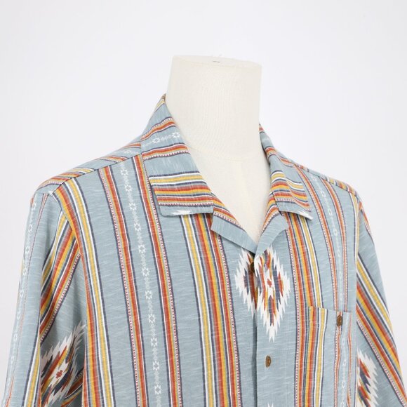 NWT FRYE Men's Slate Stripe Aztec Short Sleeve Knit Shirt Size XXL - Picture 4 of 8